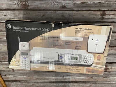 GE Spacemaker Speakerphone Caller ID Digital Answering System Radio 26976GE1 NOB
