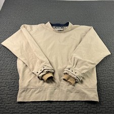 Zero Restriction Jacket Mens Large Beige Windbreaker Golf V-Neck Pullover