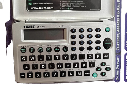 Vintage Texet DB-140Q Databank 3KB memory personal organiser (KS 219) - Afbeelding 2 van 5