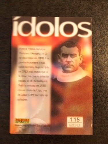 PLATKO # 115 IDOLOS BARÇA 100 AÑOS 1899/1999 CENTENARIO CARDS PANINI - Imagen 2 de 2