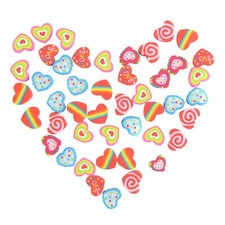 300Pcs Heart Mini Erasers for Kids Bulk, Small Cute Pencil Erasers for Valent...
