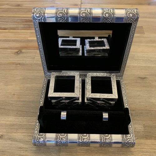 JEWELLERY BOX - SILVER - HAND CRAFTED - RRP £50.00 - NEW (22.5cm x18.5cm x7.5cm) - Picture 13 of 23