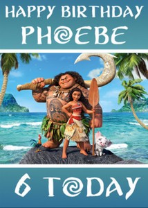 moana personalised birthday card add your own name & age ebay moana personalised birthday card