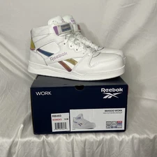 Reebok Work Women's 10High Top Composite Toe Work Shoes White holograph-RB493