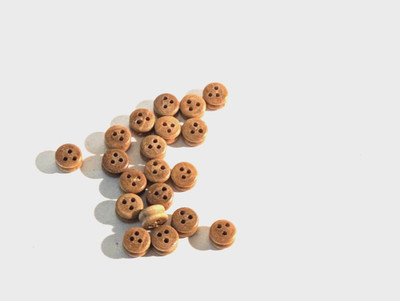 Ship Model Fittings Parts 20 Light Walnut 3.5mm deadeyes