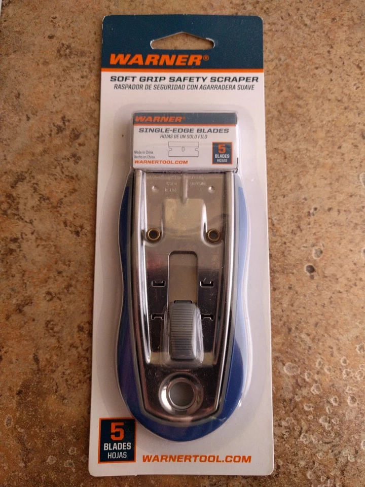 Lote de 3 raspadores de hoja de afeitar retráctiles, Stanley 28-500 y Warner agarre suave nuevos Foto 4 de 4