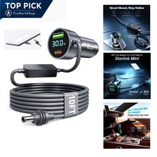 Starlink Mini Car Adapter 12V-24V to 30V DC Boost Converter with USB-C Power