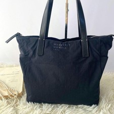 Margaret Howell Vhtf Idea Tote Bag Black Leather Canvas Women Rare Model LImited