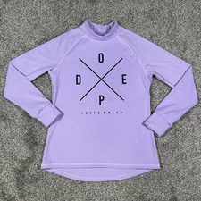 Dope Snuggle W Base Layer Top Womens Small Purple Long-Sleeve Mock Neck Shirt