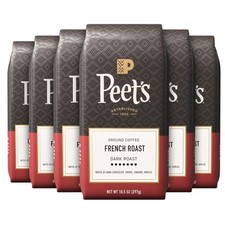 Dark Roast Ground Coffee, 100 Arabica Coffee - French Roast 63 Ounces 6 Bags...