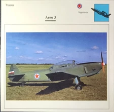 Aero Trainer Plane Picture Original Vtg Aircraft Detail Collector Card 