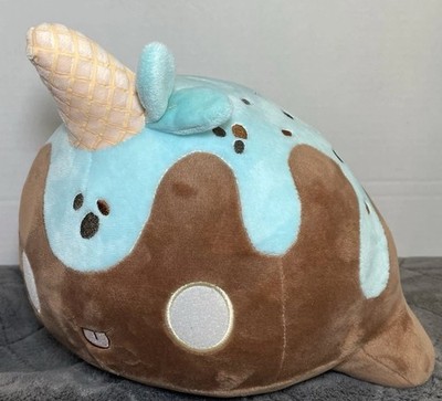 Blue Moon Nomwhal Plush Brown & Blue Narwhal Tasty Peach Studios 15''