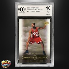 2003 Upper Deck LeBron James Rookie Card Tall Task #27 BCCG 10 MINT Cleveland. rookie card picture