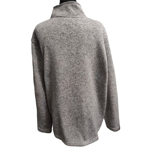Charles River Apparel Pullover Uomo Grigio Foderato in Pile Manica Lunga Taglia 2XL - Foto 2 di 8