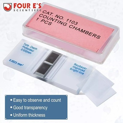 Hemocytometer Cell Counting Chambe Neubauer Improved Blood Counting Chamber New