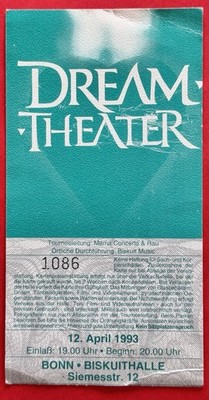 DREAM THEATER   Tour   93 Bonn - Ticket - Konzertkarte