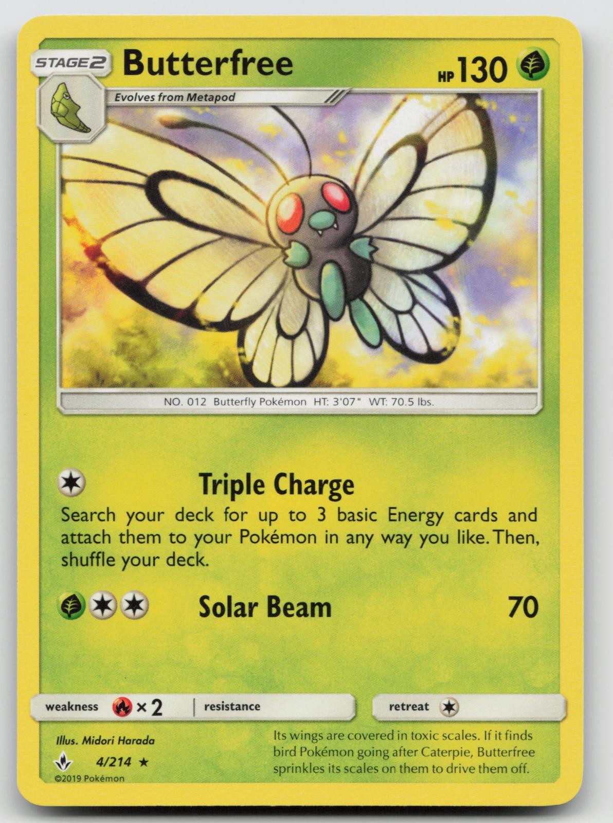 Butterfree 4/214 Unbroken Bonds Pokemon LP