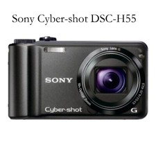 Good Condition Sony Cyber-Shot DSC-H55 Digital Camera Tested W/SD Card Charger