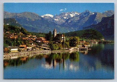 Brienz Berner Oberland Switzerland Photochrome Postcard Lithograph