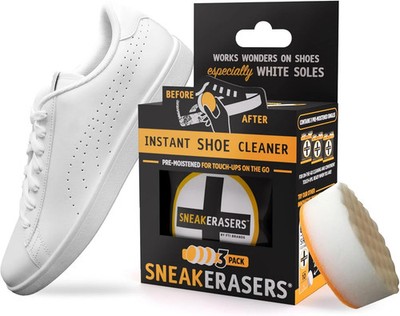 SneakERASERS Instant Sneaker Cleaner Sponge, Effective Shoe Cleaning for White S