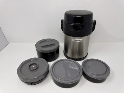 Zojirushi SL-JBE14XA Mr. Bento Stainless Lunch Jar, 41 Oz Stainless Steel Set
