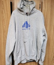 Vintage 90s Nike Center Swoosh AU American Athletics Gray Hoodie Sz XXL Y2K