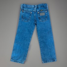 Wrangler Boys Adjustable Waist Denim Blue Jeans - Size 4 Regular