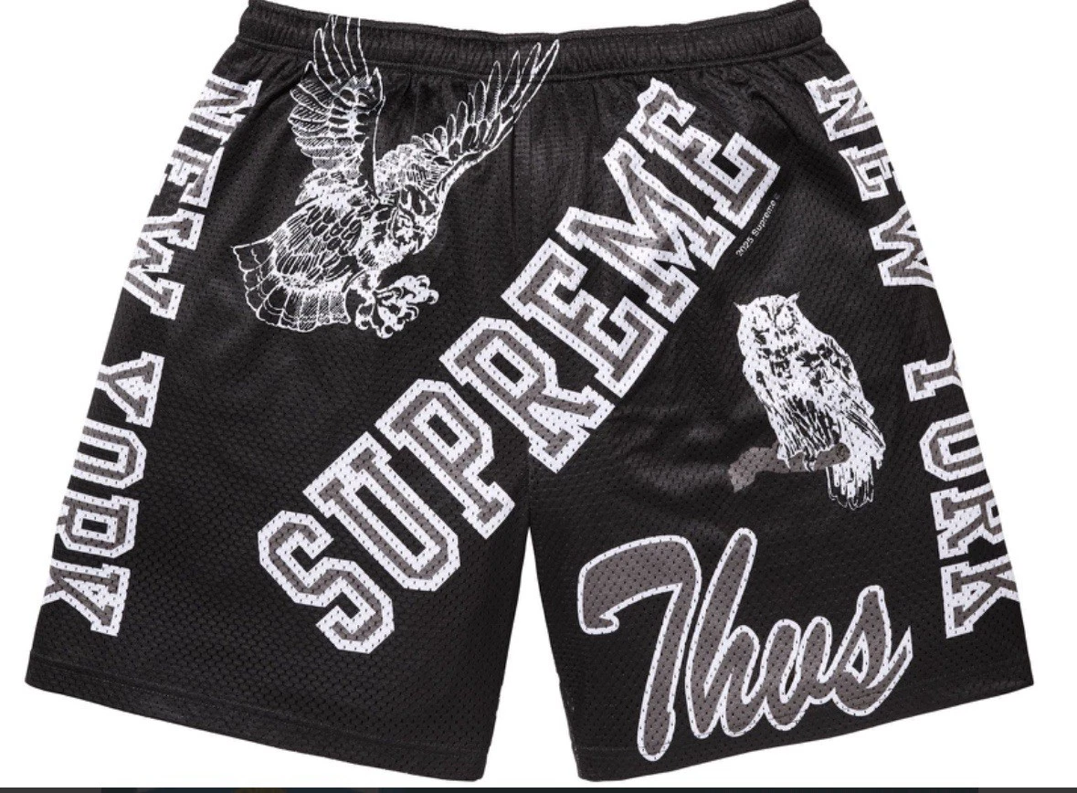 Short en maille Supreme Varsity noir EN MAIN TAILLE PETIT EXPÉDIÉ AUJOURD'HUI stock mort NEUF