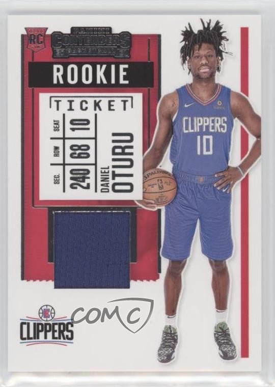 2020-21 Panini Contenders Rookie Ticket Swatches Daniel Oturu #RS-DOT RC 0z5z
