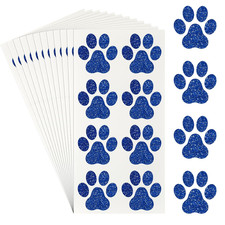 30 Sheets 240 Pcs Paw Print Temporary Tattoos, Blue