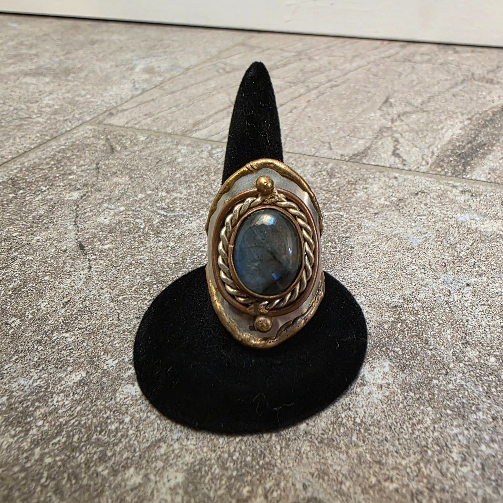Labradorite Stone Adjustable Ring Size Adjustable… - image 2