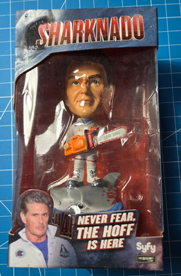 SHARKNADO The Hoff vs Shark David Hasselhoff Bobblehead Syfy With Hoffsaw 3000