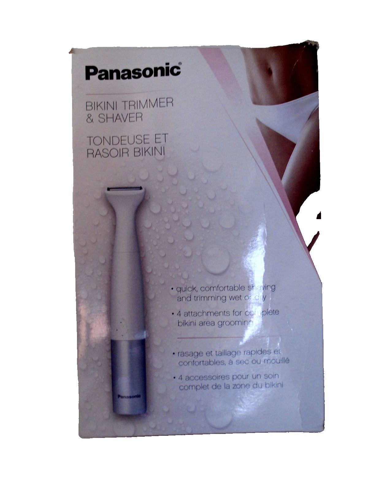 Panasonic Bikini Trimmer & Shaver for Women w/4 Attachments for Wet/Dry Grooming