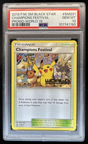 2019 Pokemon SM World 19 Promo Champions Festival #SM231 PSA 10 GEM MINT