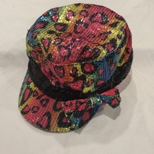 Beautiful Girls Colorful Sequins Hat - 93858 Girls Fashion Dress Up Hat With Bow