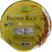 Cooked Brown Rice Bowl, 100 Percent Organic, Microwave Ready in 90 Seconds, 7...