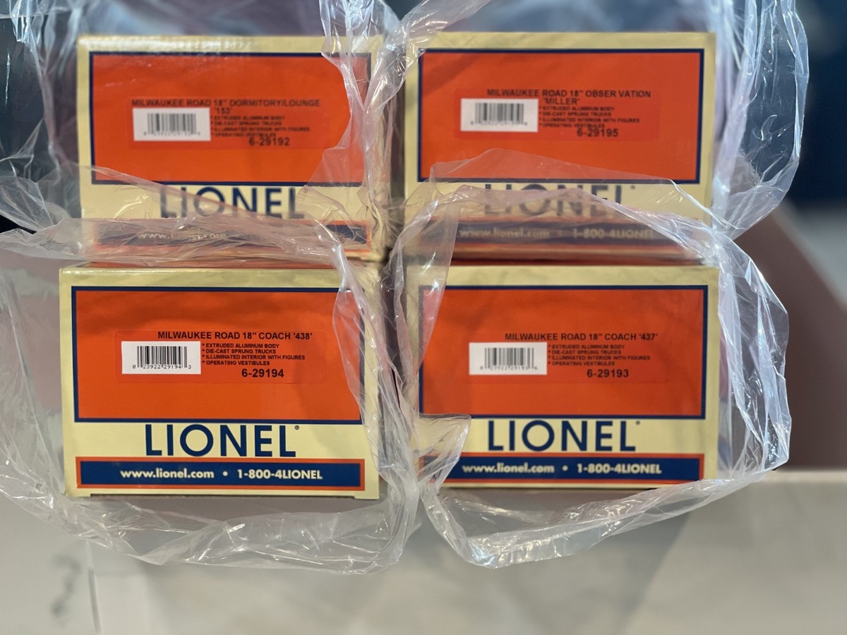 MILWAUKEE ROAD HIAWATHA (BEAVER TAIL) 4 PACK PASSENGER, LIONEL 6