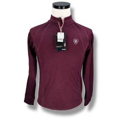 Ariat Tek Team 1/2 Zip Sweatshirt Youth Unisex 2XL XXL Windsor Wine Pullover New