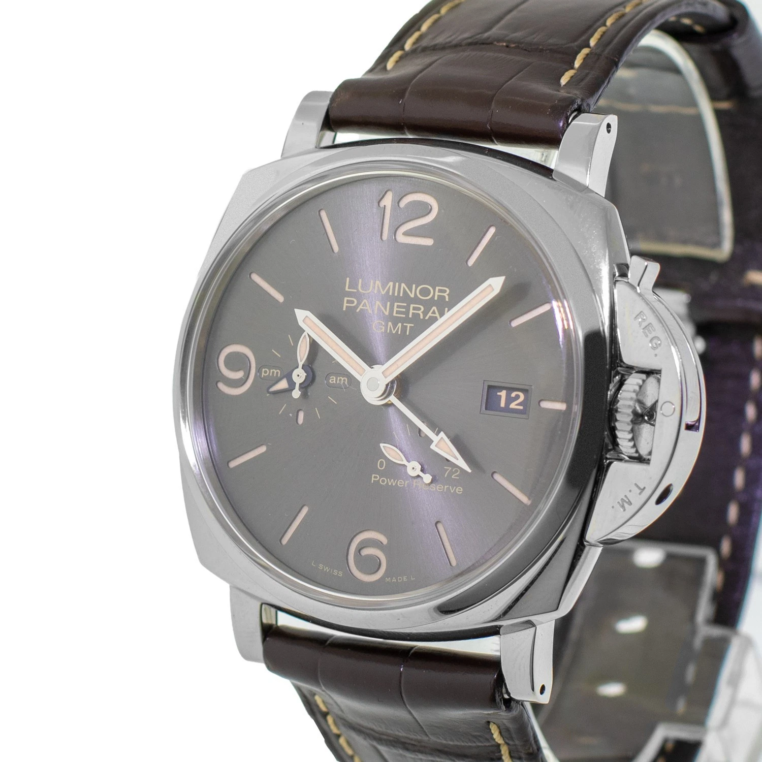 Panerai — Panerai Luminor Due 3 Days Gmt Stainless Steel 45mm Brown Arabic Dial - PAM00944