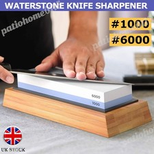 Double Whetstone Waterstone Knife Sharpening Water Wet Stone Sharpener 1000/6000