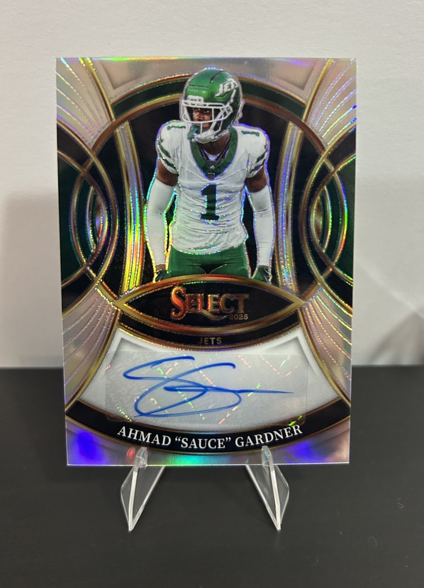 2025 Panini Select Football Sauce Gardner Auto Silver Prizm Jets