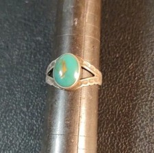 2.2 Gr Size 5 Sterling Silver Southwest Native Turquoise Ring