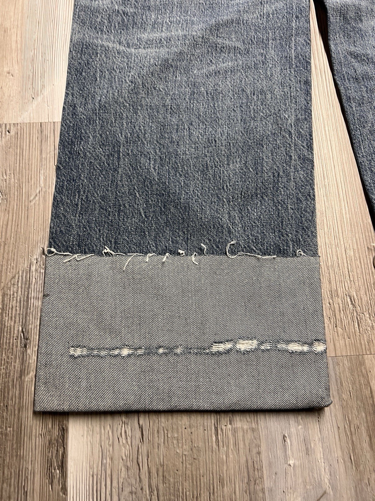 AG Adriano Goldschmied Thomas High Rise Straight Jeans Cuffed Distressed Sz 27R thumbnail 7