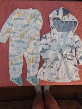 Carter's 6-9 mo.baby bath robe and pj