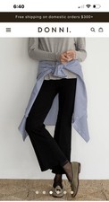 DONNI. || The Rib Kick Flare Stretch Crop Pan...