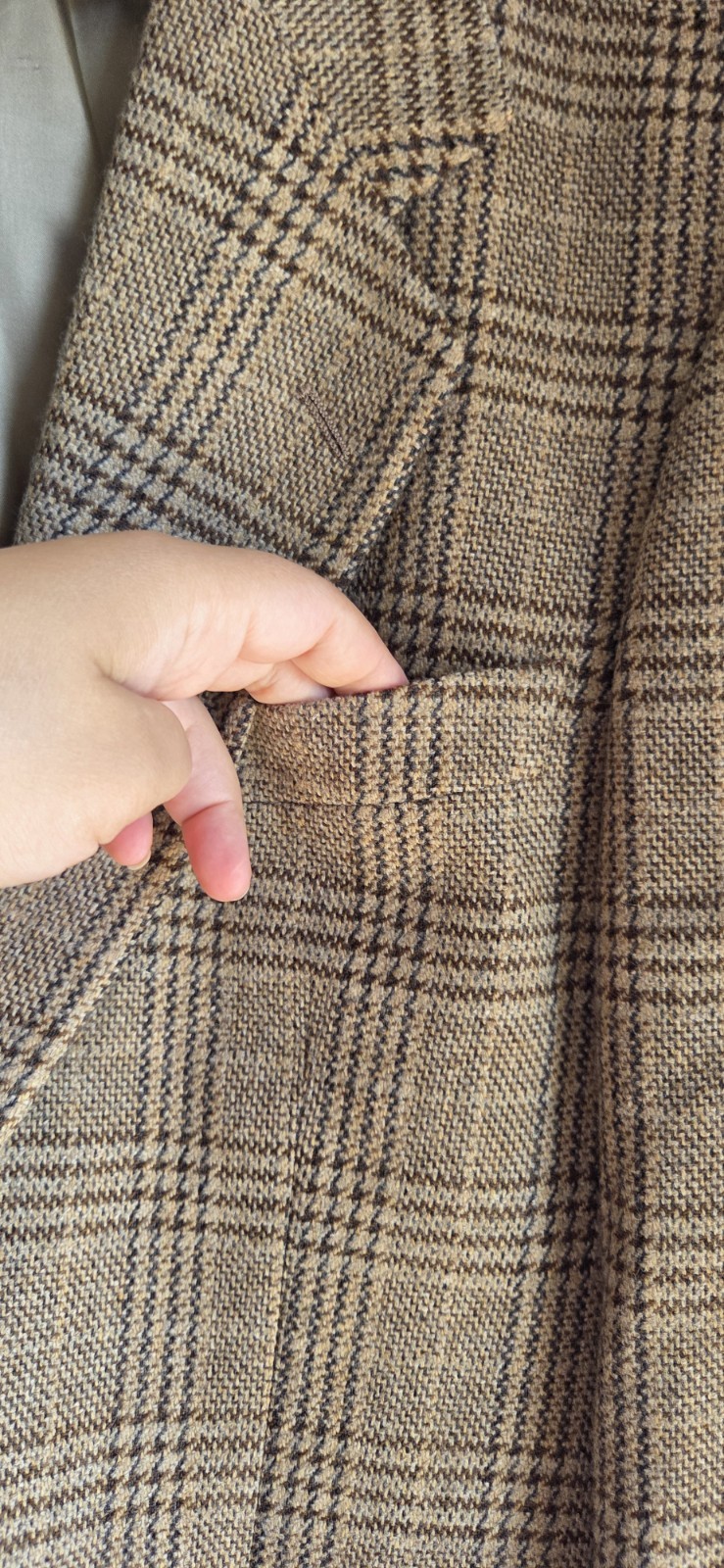 Vintage Christian Dior Monsieur Brown Plaid Sport Coat Blazer 50 R image 7