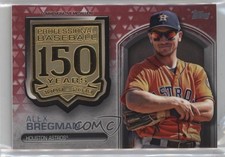 2019 Update 150th Anniversary Manufactured Medallion Red 1/25 Alex Bregman 13iq
