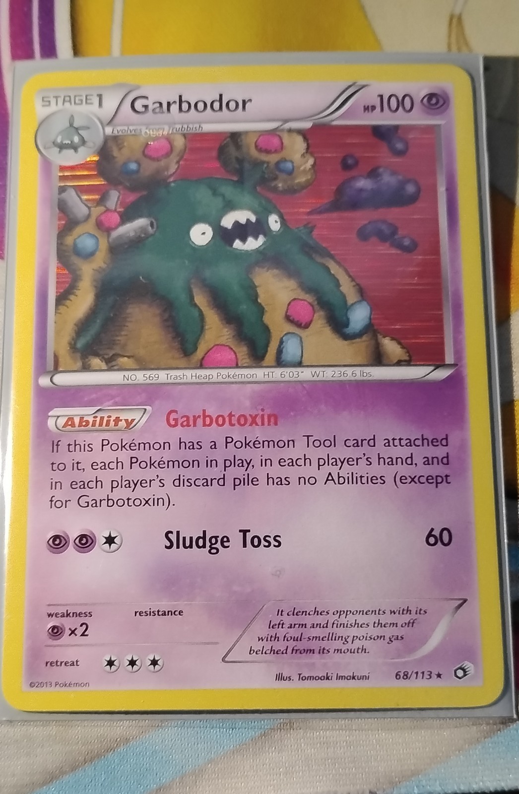 Garbodor 68/113 Legendary Treasures Holo