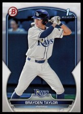 2023 BOWMAN DRAFT BRAYDEN TAYLOR RC TAMPA BAY RAYS #BD-60 1ST BOWMAN