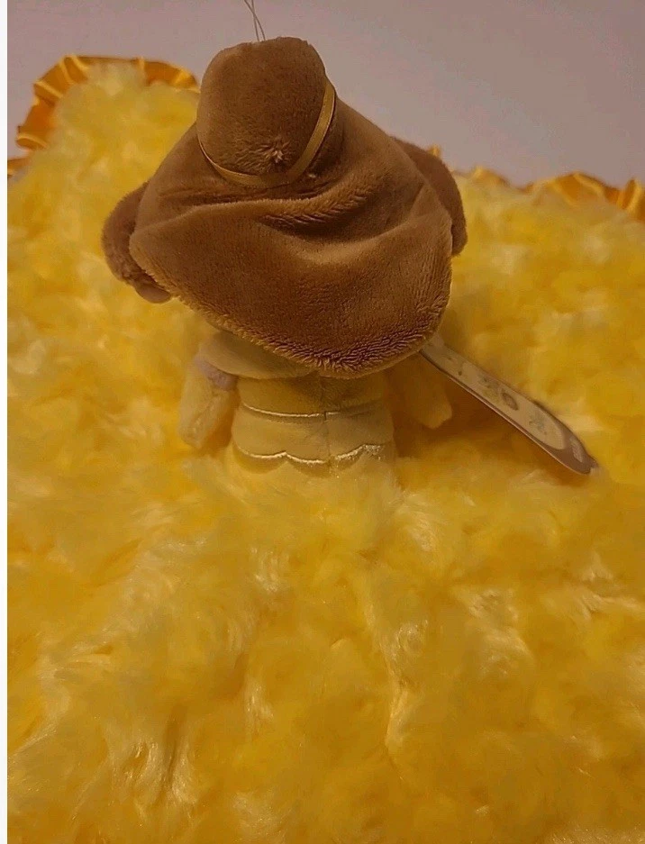 NUEVO Disney Bella Bestia Bella Sello Itty Bittys Lovey Manta de Seguridad Amarilla Foto 3 de 3